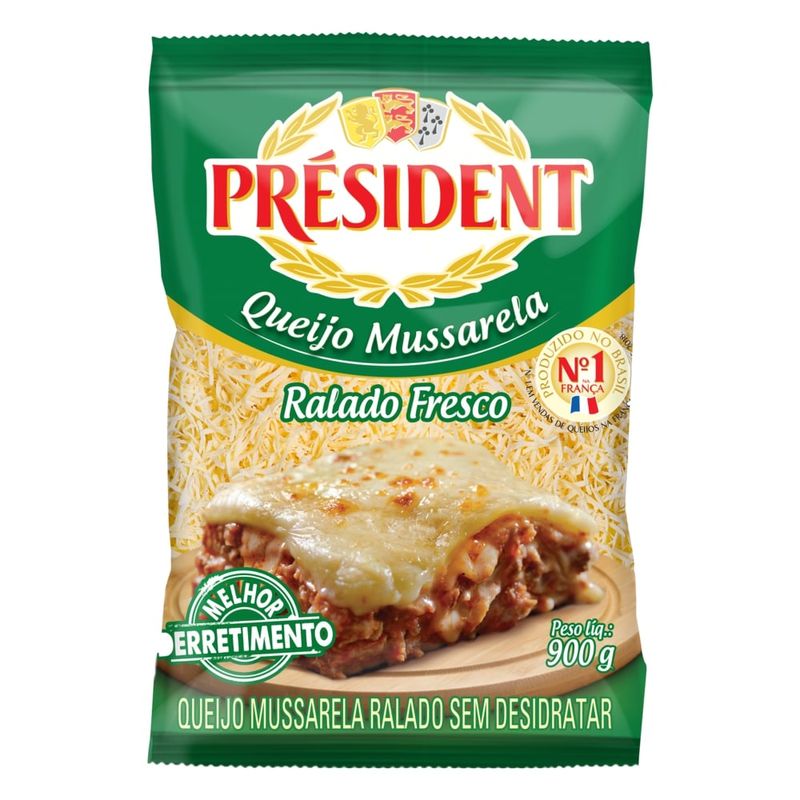queijo mussarela ralado Président 900g (7891097103254)