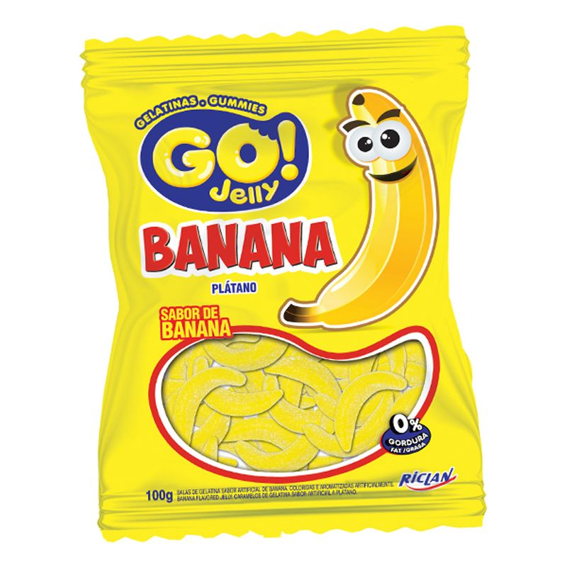 Bala Gelatina Go Jelly 100g Banana (7891151034852)