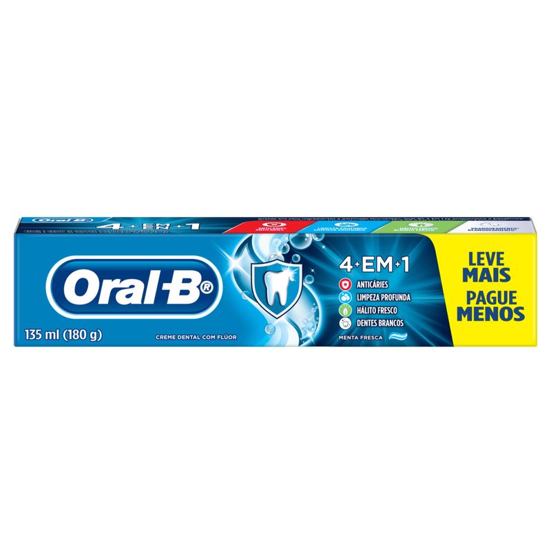 Creme Dental Oral B 4 Em 1 180g Leve Mais Pague Menos (7500435204781)