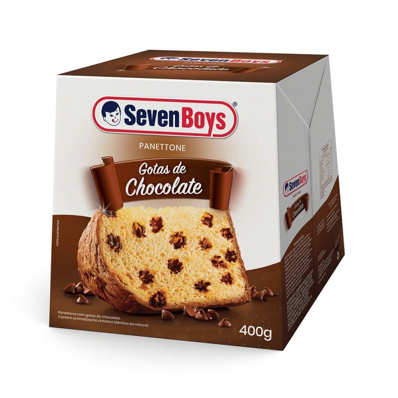Panettone Seven Boys Gotas Chocolate 400g (7891193006442)