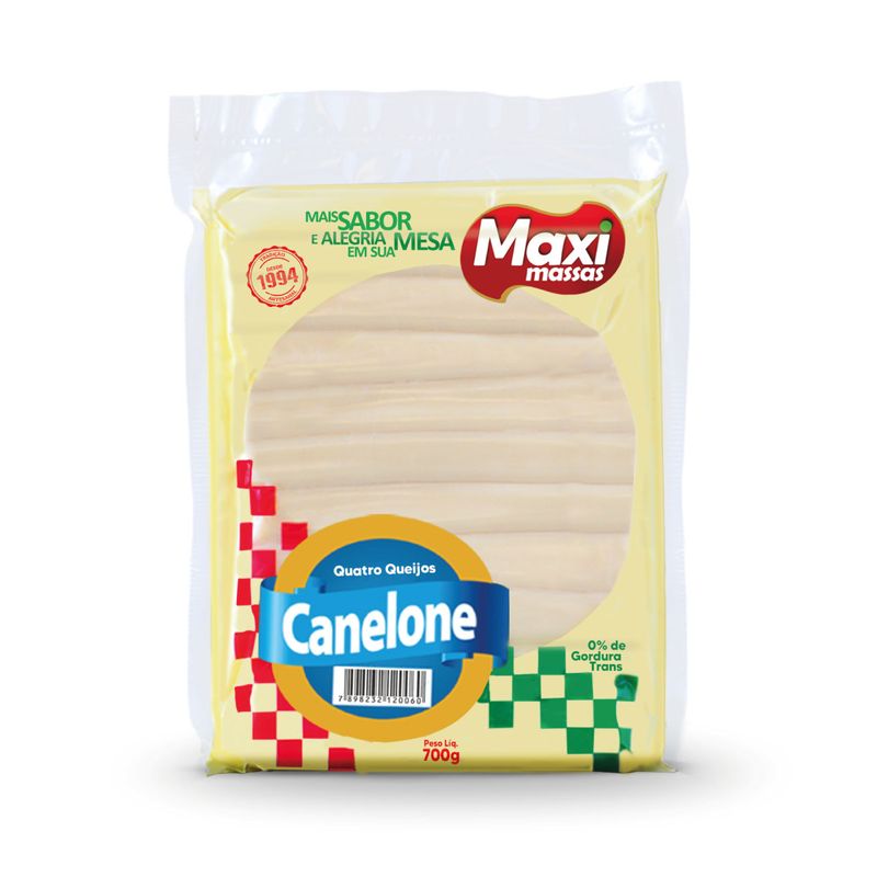 Massa Canelone Maxi Massas 4 Queijos 700g (7898232120060)