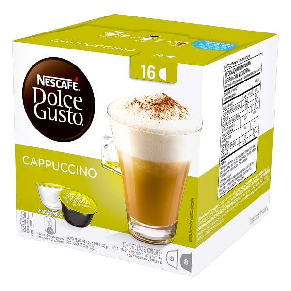 Cápsula de Cappuccino Dolce Gusto 16 un (7891000291917)