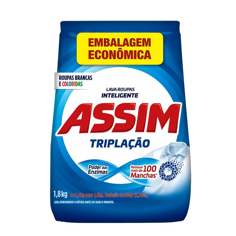 Lava roupa Assim em pó 18kg (7908324400328)