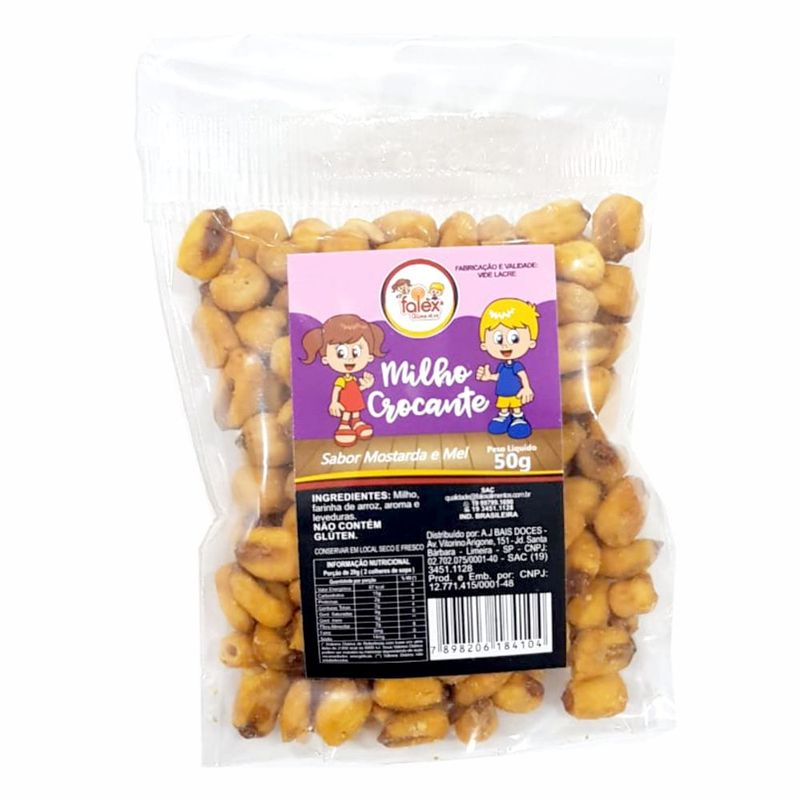 Milho Crocante Falex Mostarda E Mel 50g (7898206184104)