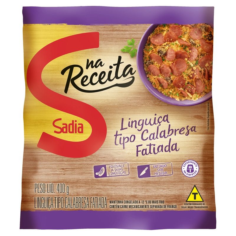Linguiça Calabresa Sadia Fatiada 400g (7891515582418)