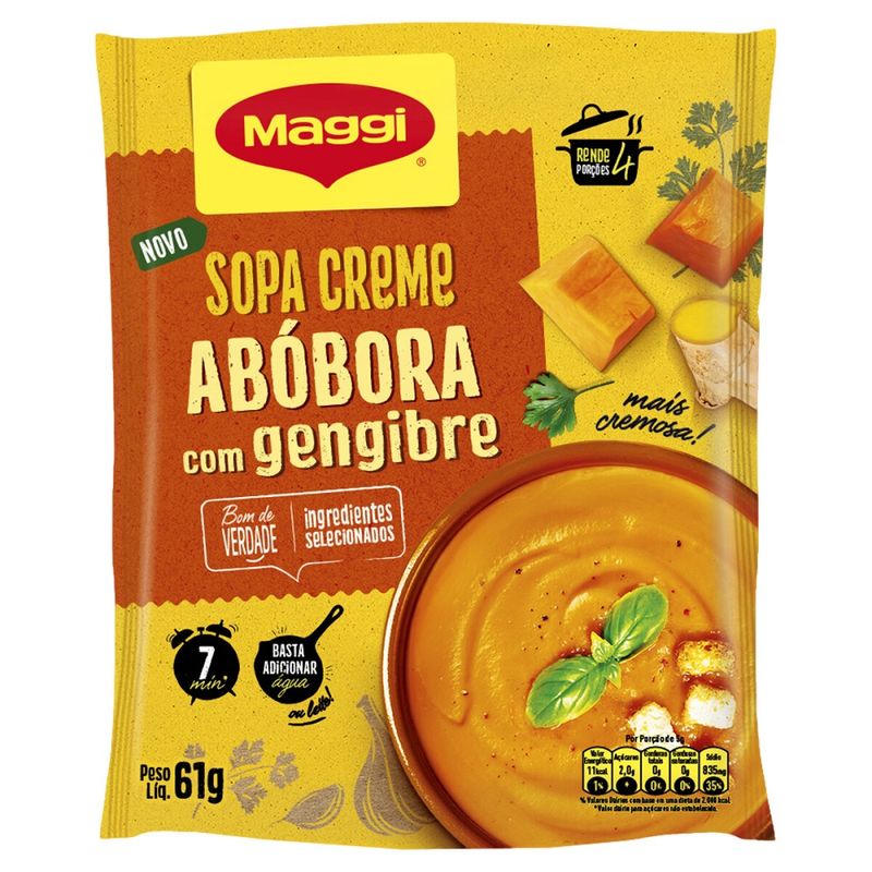 Sopa Creme Maggi Abóbora Ccom Gengibre 61g (7891000360880)
