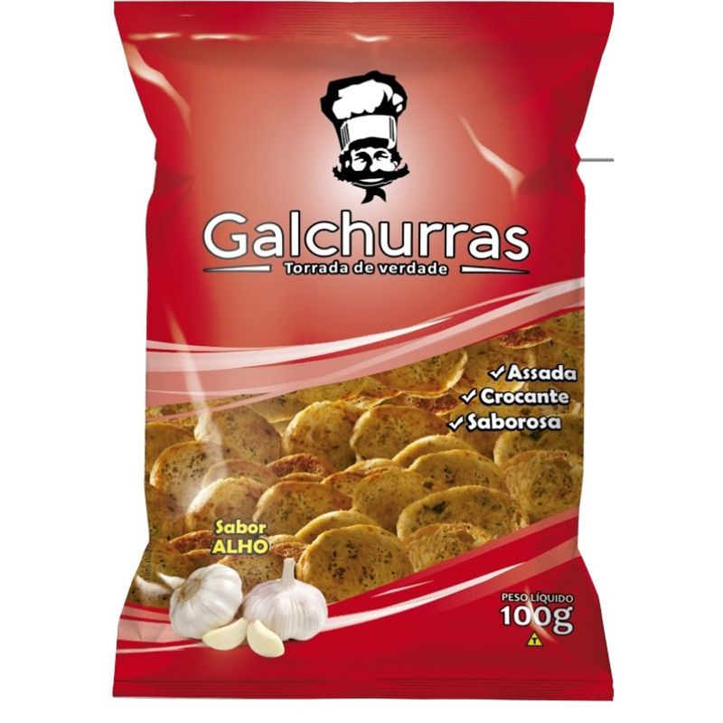 Torrada Galchurras 100g Alho (7898912727145)