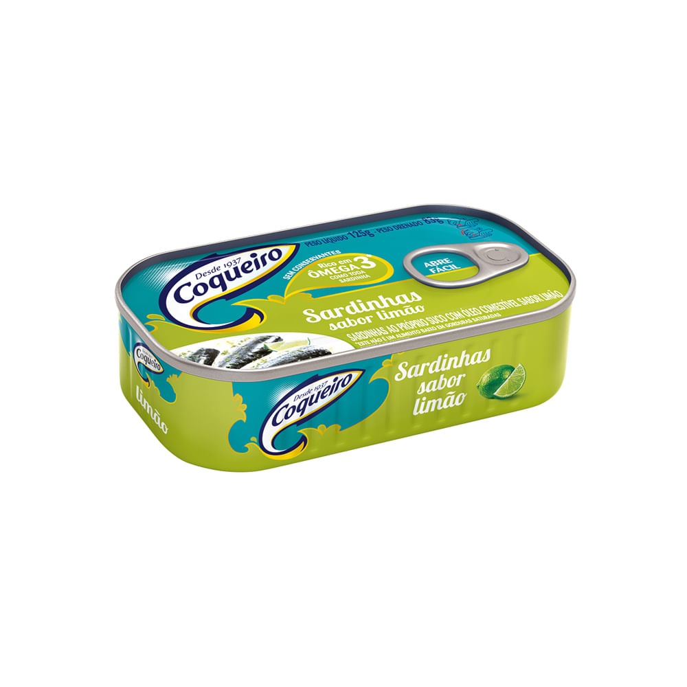 Sardinha Coqueiro Limão 125g