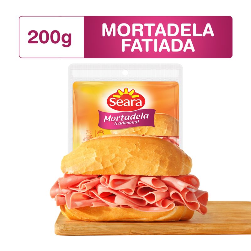 Mortadela fatiada Seara 200g (7894904094004)
