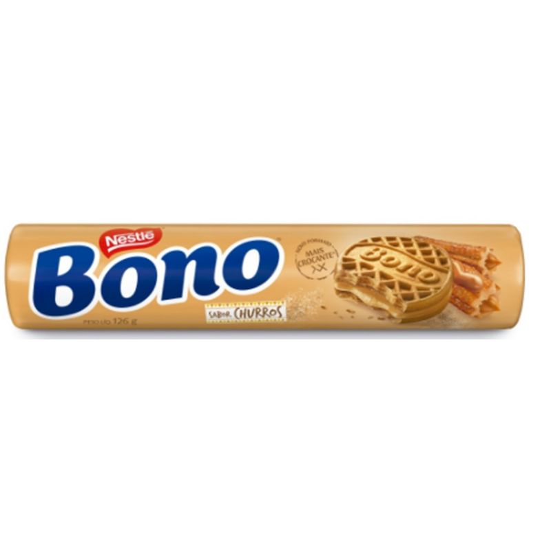 Biscoito Recheado Bono Churros 126g (7891000305423)