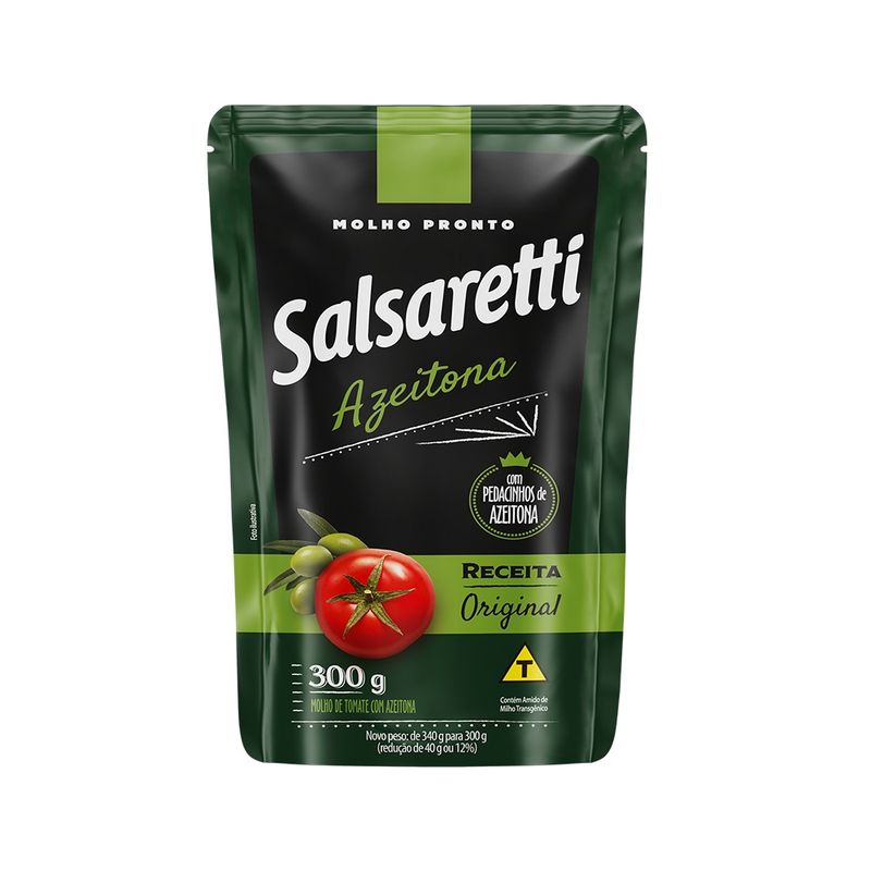 Molho Tomate Salsaretti Sachê Azeitona (7898930142661)