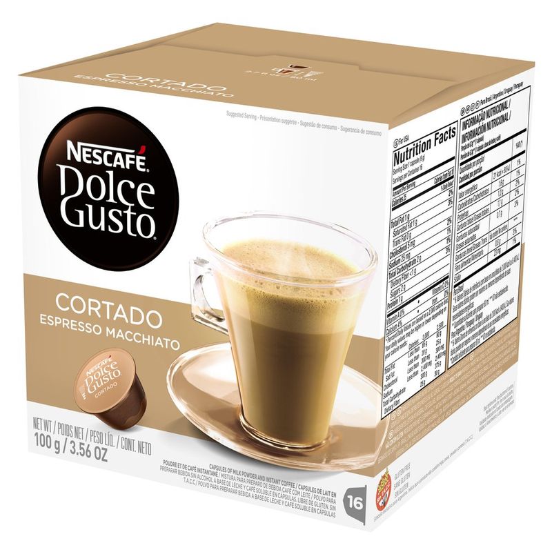 Cápsula de café Dolce Gusto Cortado Espresso Macchiato 16 un (7613033135453)