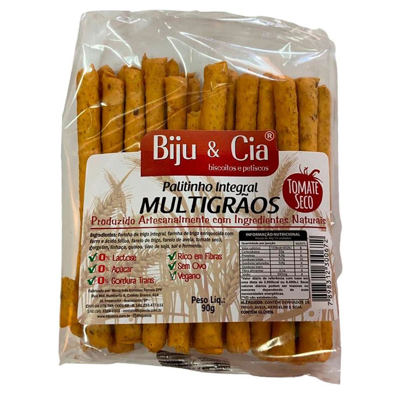 Palinho Biju E Cia Integral Multigrãos Tomate Seco 90g (7898312300672)