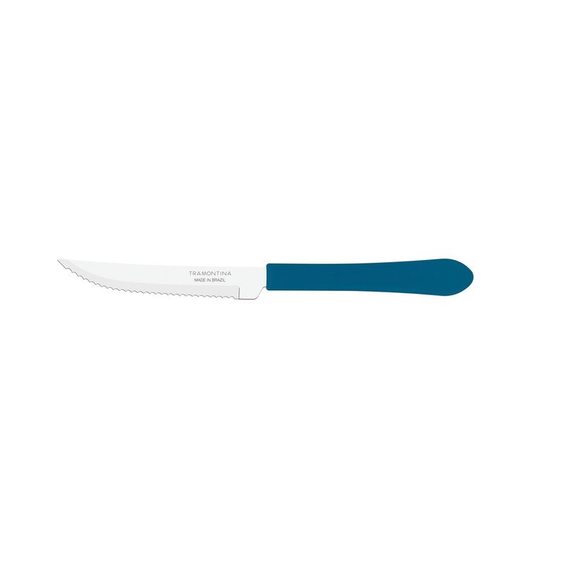 Faca Churrasco Inox Tramontina Leme Azul (7891112281776)