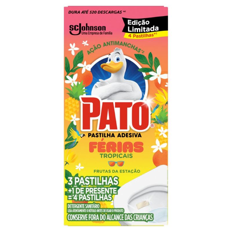 Pastilha Adesiva Pato Férias Tropicais Leve 4 Pague 3 (7894650008423)