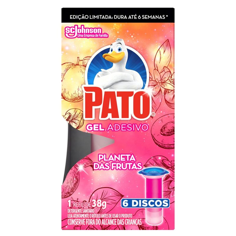 Gel Adesivo Sanitário Pato Planeta Frutas (7894650006467)