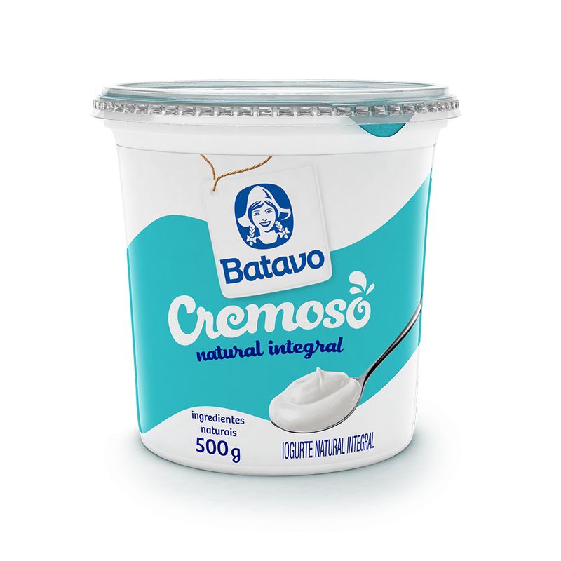 Iogurte Natural Batavo 500g Integral Cremoso Tradicional (7891097000799)