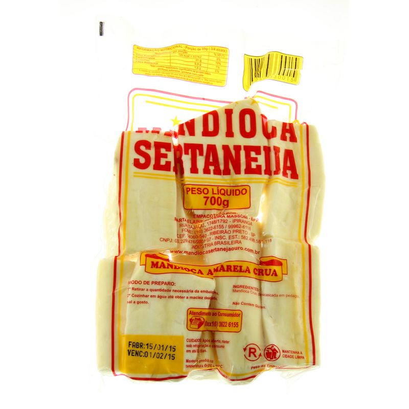 Mandioca Sertaneja Pacote 700g (7898259330015)