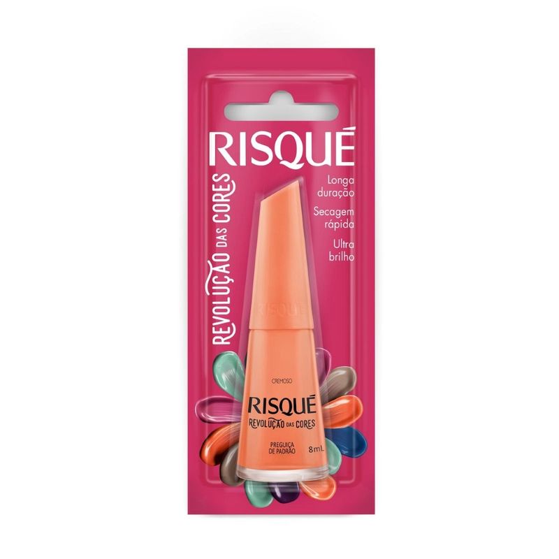 Esmalte Risqué Cremoso 8ml Revolução Cores Preguiça (7891350037777)