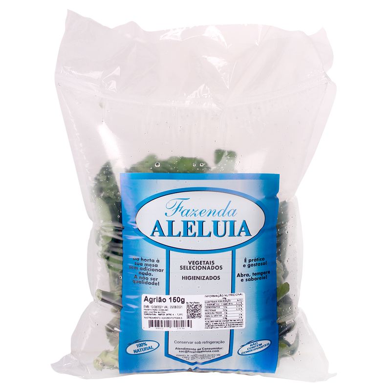 Agrião Higienizado Aleluia 150g (7898902718184)