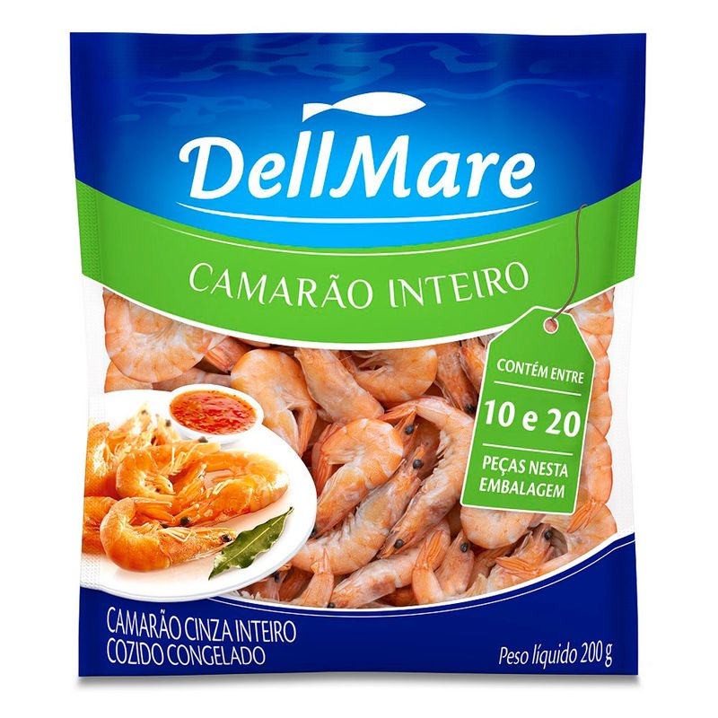 Camarão 10-20 Dellmare 200g Inteiro (7898903838126)