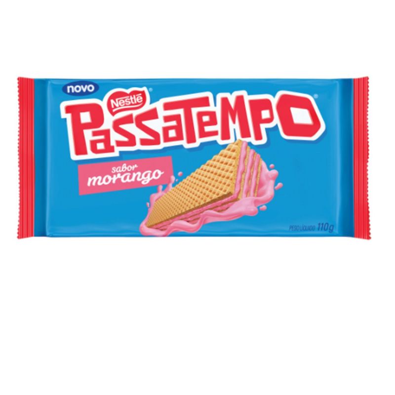 Biscoito Passatempo Wafer Morango 110g (7891000337417)