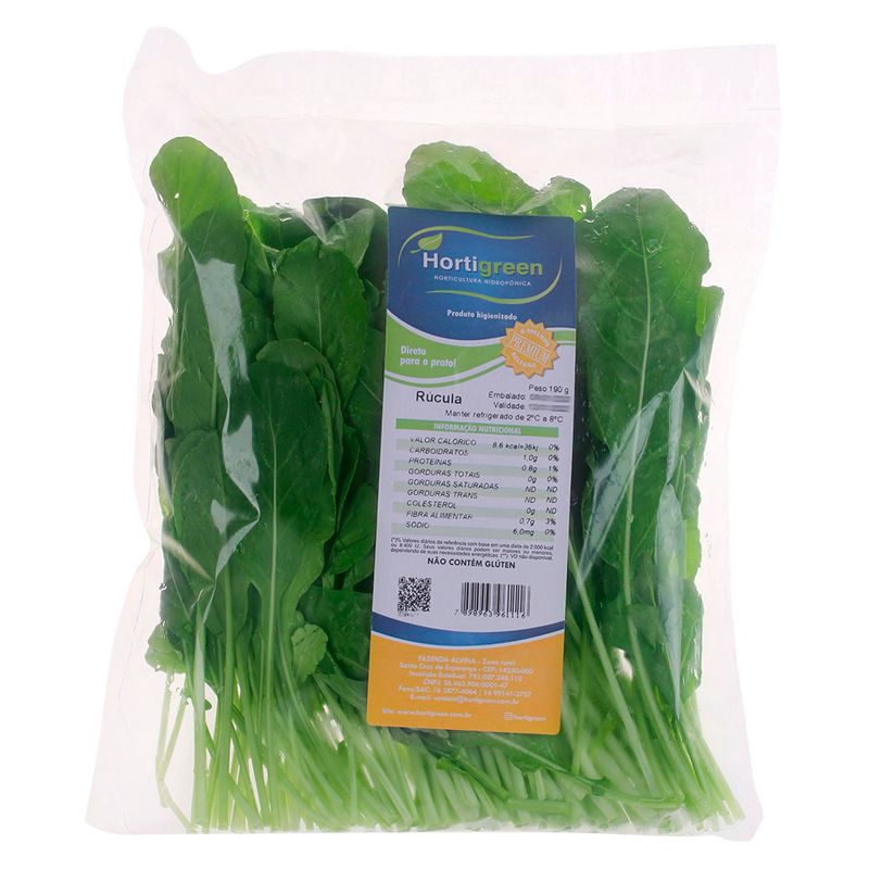 Rúcula Hortigreen Higienizada 190g (7898963961116)