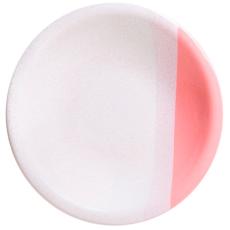 Prato Fundo Beatriz 23cm Atual Pigmentado Rosa Branco (7898695307183)