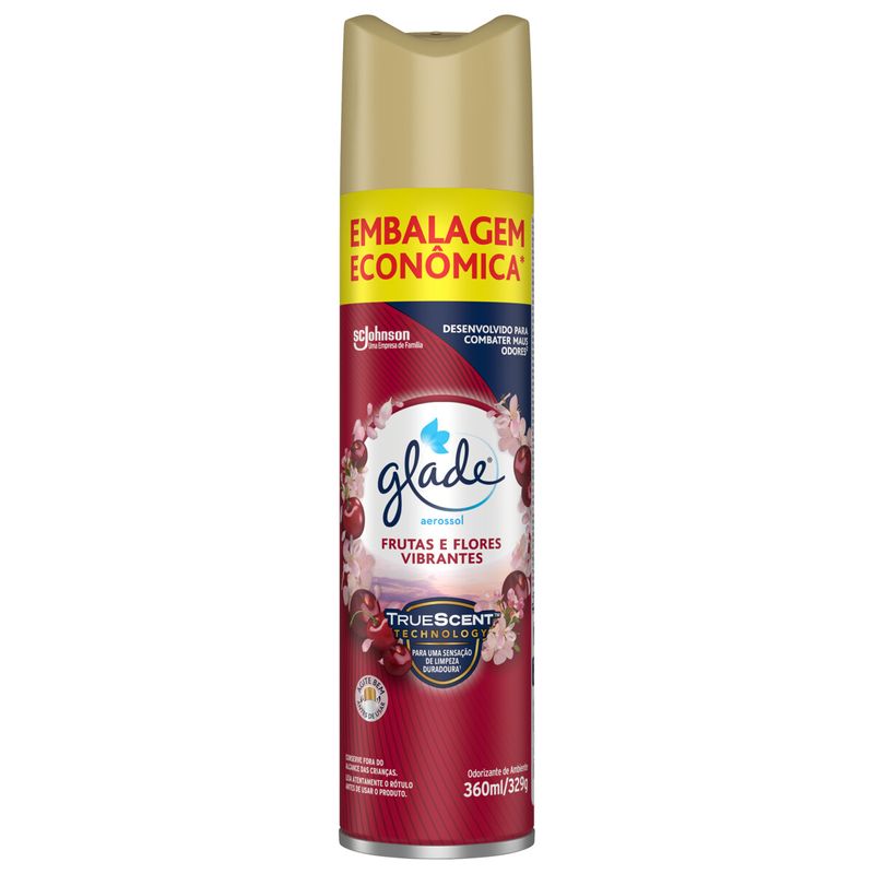 Odorizador Aerosol Glade 360ml Flores Vibrantes (7894650007822)