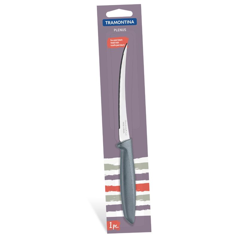 Faca Tomate Tramontina Inox Plenus Cinza (7891112225398)