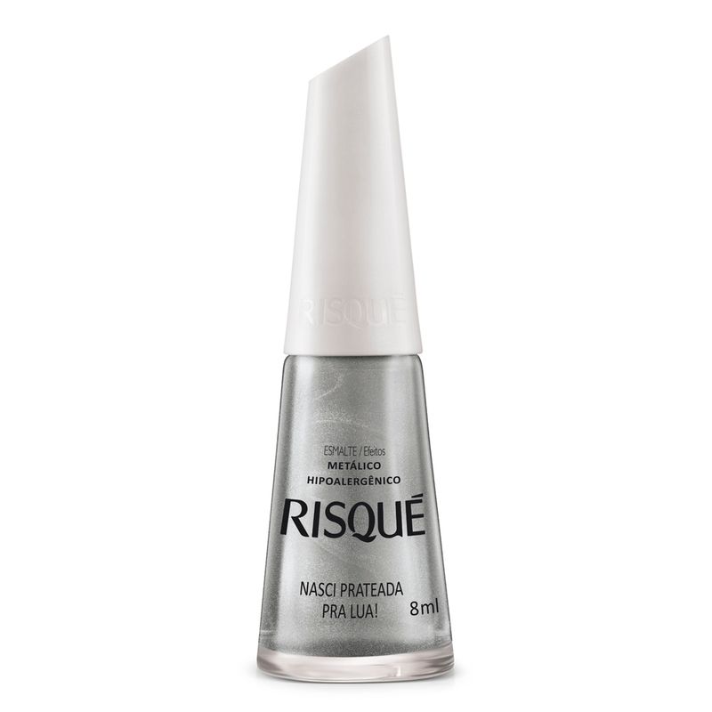 ESMALTE RISQUE METALICO 8ML NASCI PRATEADA PRA LUA (7891182020190)