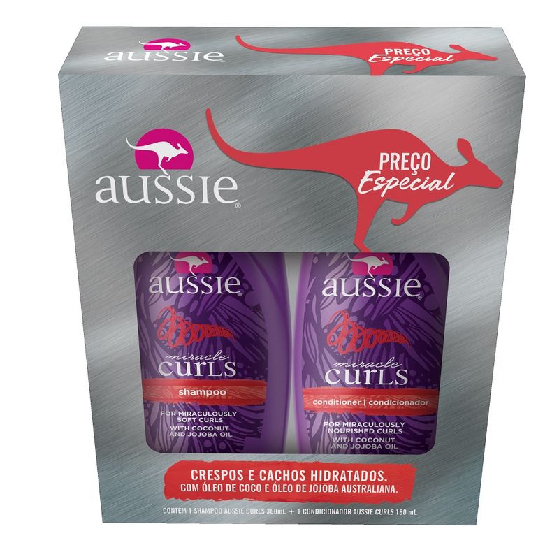 Kit Shampoo E Condicionador Aussie Curls 360ml (7500435153973)