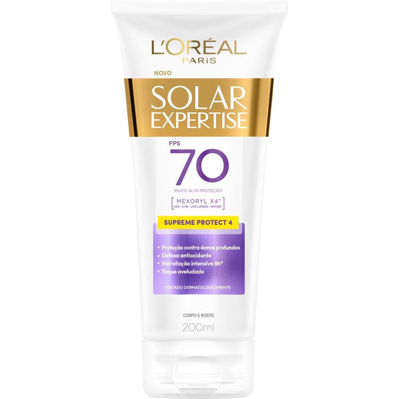 Protetor Solar Corporal L'Oréal Paris Solar Expertise Supreme Protect 4 FPS 70, 200ml (7899706135863)