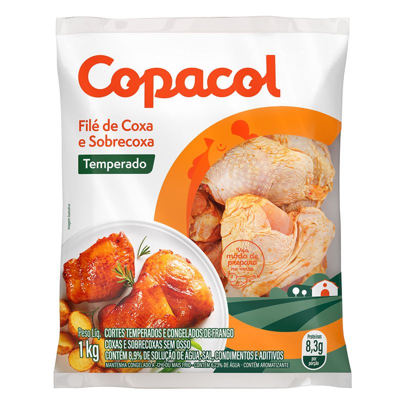Coxa Sobrecoxa Frango Copacol Temperado Sem Osso (7891527064339)