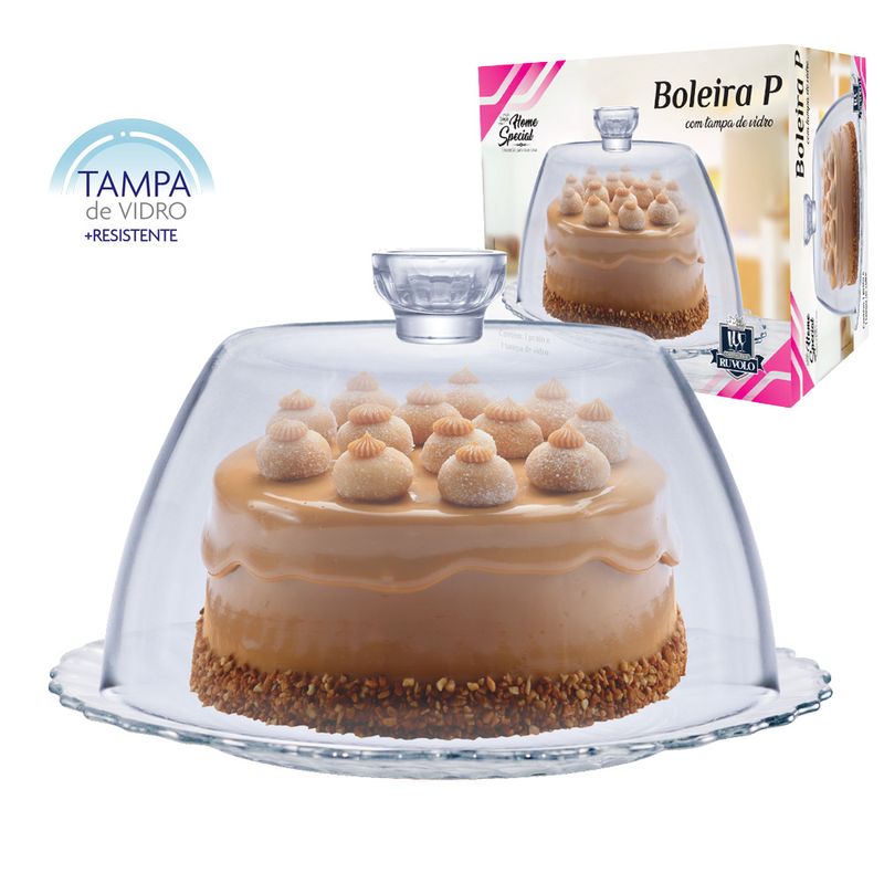 Boleira Vidro Ruvolo Com Tampa P (7908011002699)