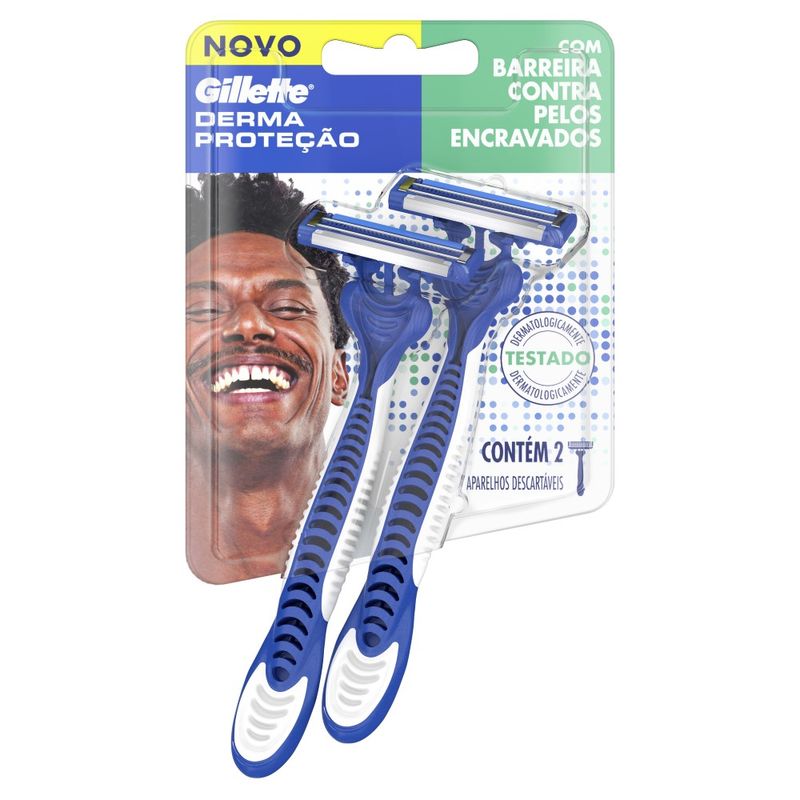 Aparelho De Barbear Gillette Derma Proteção 2 Unidades (7500435190541)