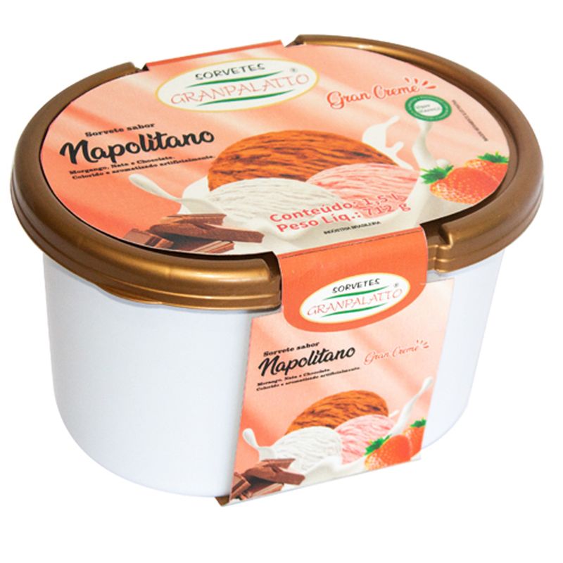 Sorvete Granpalatto 1,5l Napolitano (7897196407675)
