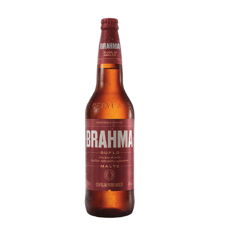 Cerveja Brahma Duplo Malte, Puro Malte, 600ml, Garrafa (7891991296779)