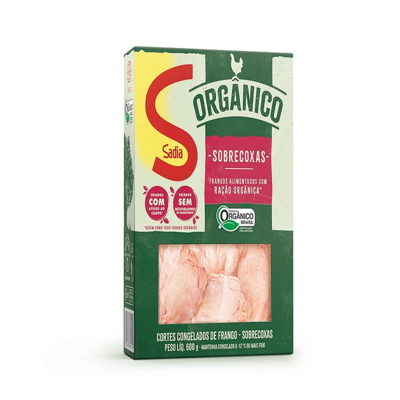 Sobrecoxa De Frango Sadia Organica 600g (7891515554347)