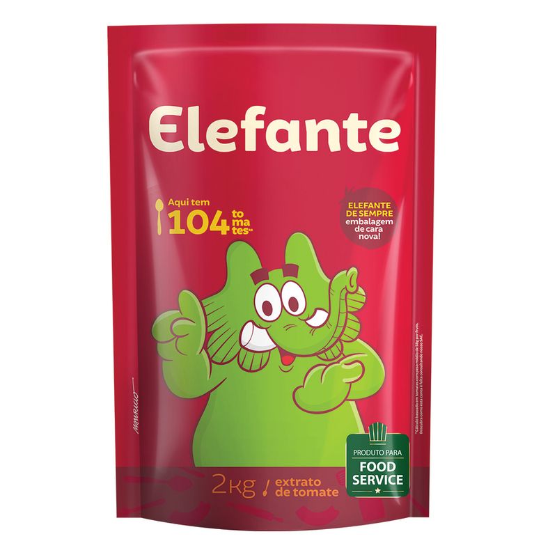 EXTRATO TOMATE ELEFANTE SACHÊ 2KG (7896036097823)