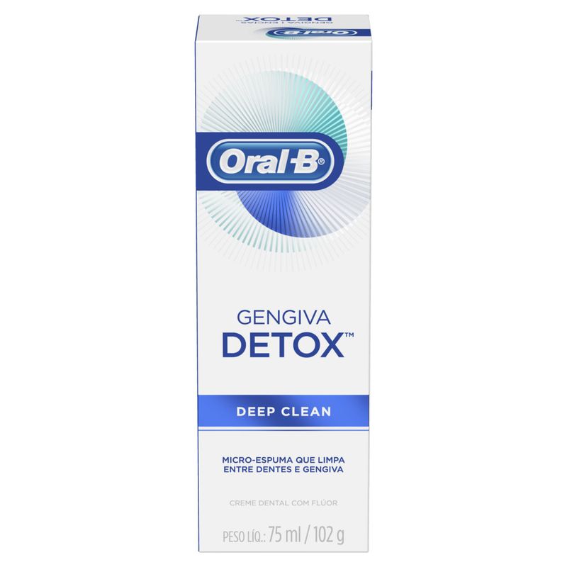 Creme Dental Oral-B Gengiva Detox Deep Clean 102g (7500435130547)