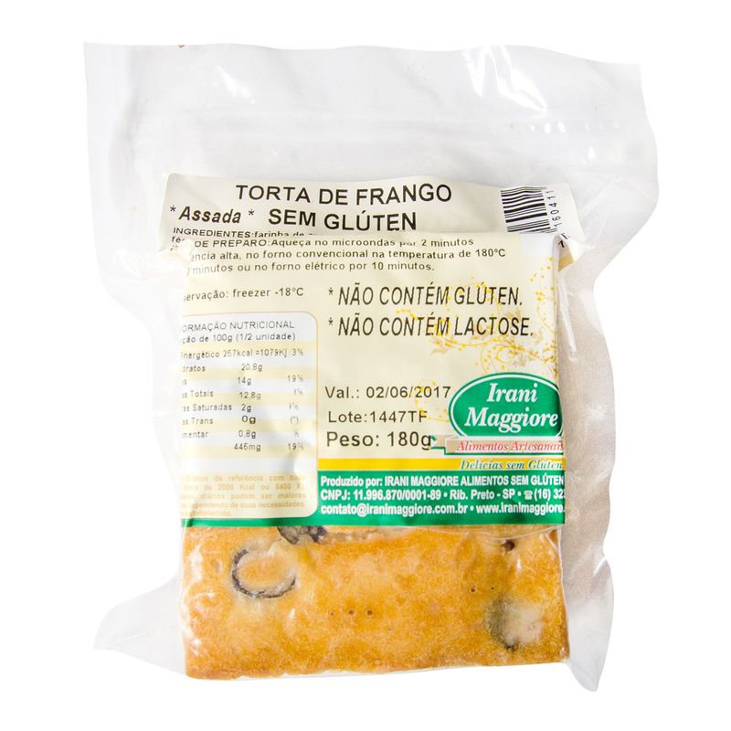 Torta Frango 180g Sem Gluten (7898597160411)