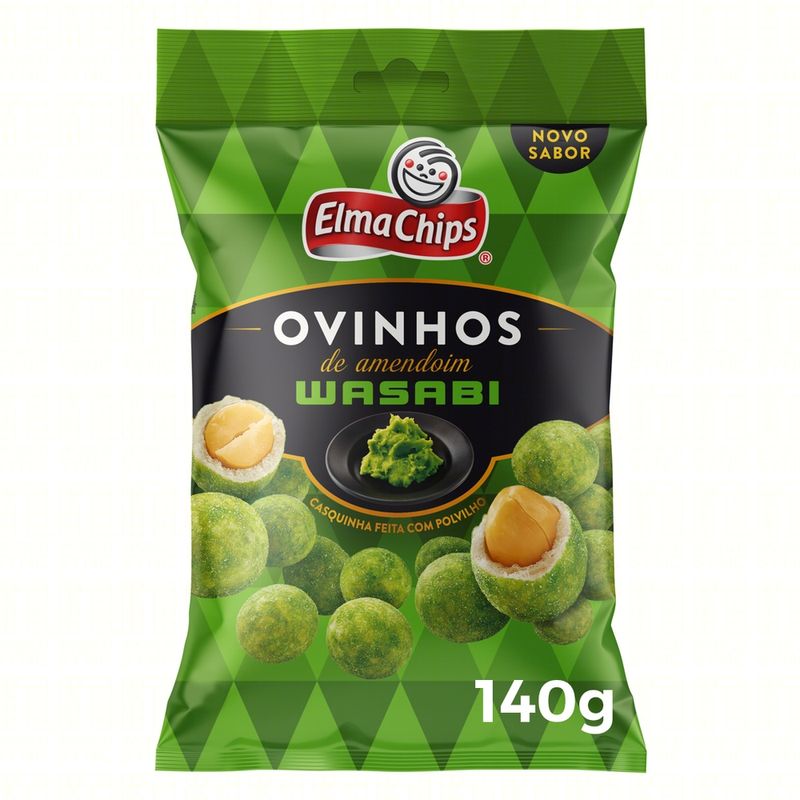 Ovinhos de Amendoim Wasabi Elma Chips 140g (7892840818999)