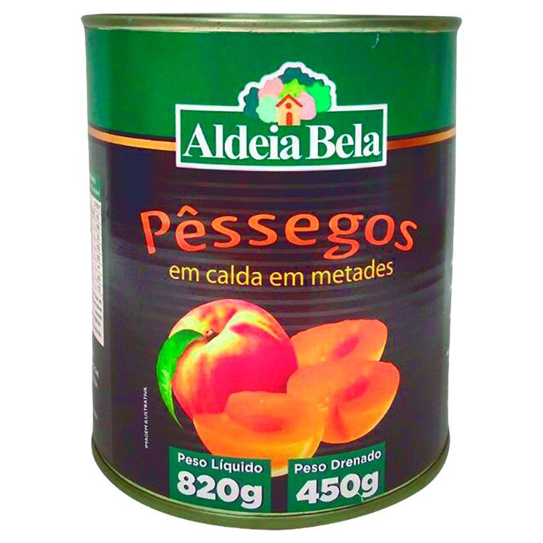 Pessego Calda Aldeia Bela Em Metades 450g (7898111557109)