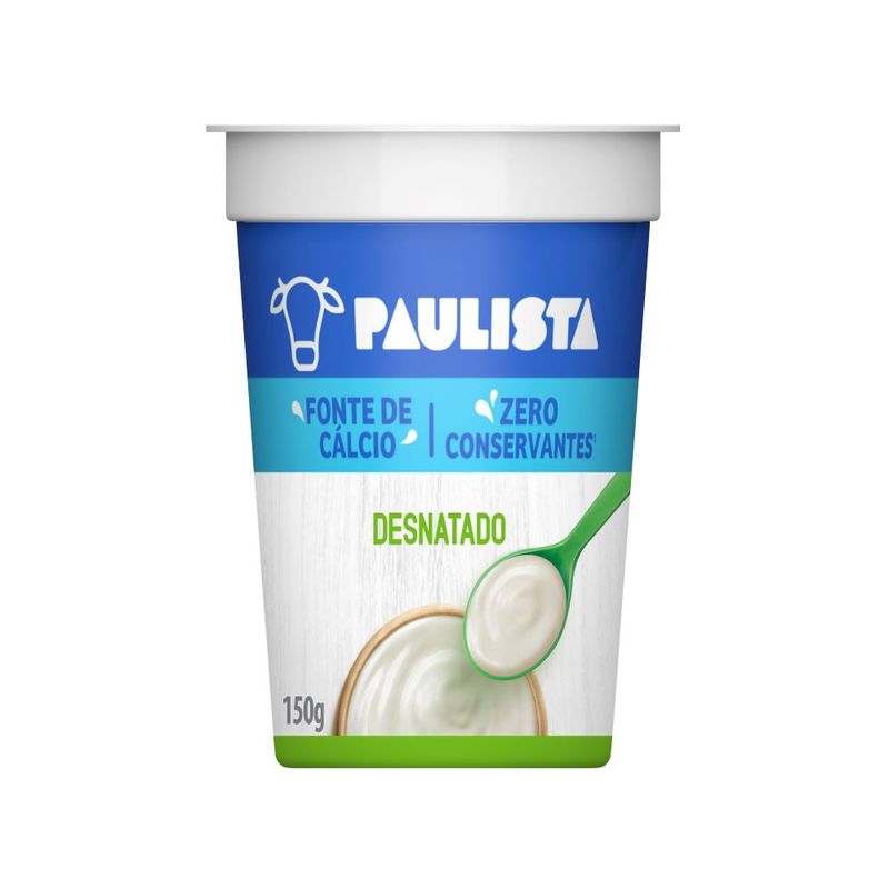 Iogurte Paulista Natural Desnatado 150g (7891025121206)