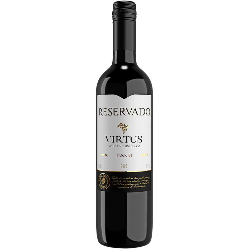 Vinho Brasileiro Virtus Tannat Seco Tinto 750ml (7897015210585)