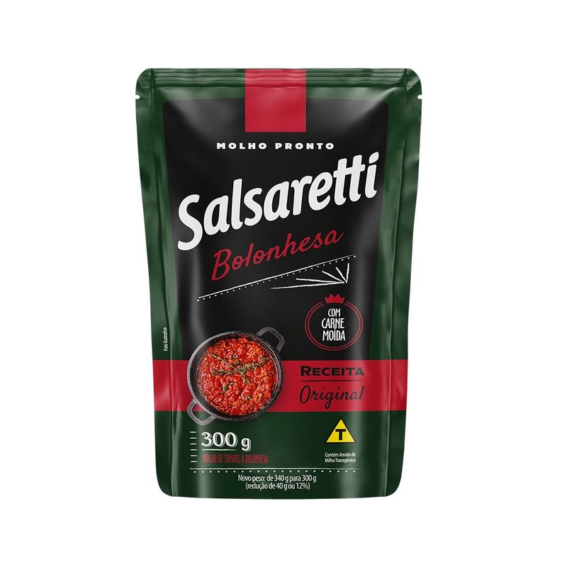 Molho Tomate Salsaretti Bolonhesa 300g Sachê (7898930142630)