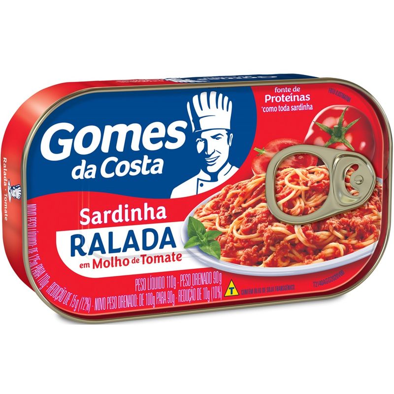 Sardinha Gomes Costa Ralada Com Molho Tomate (7891167830875)