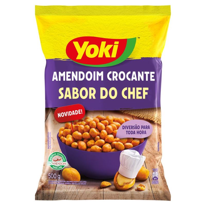 AMENDOIM-CROC-YOKI-500G-SAB-DO-CHEF