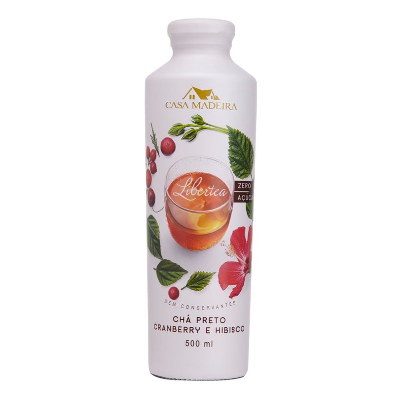 Chá Libertea Casa Madeira Preto com Cranberry Hibisco 500ml (7898070111831)